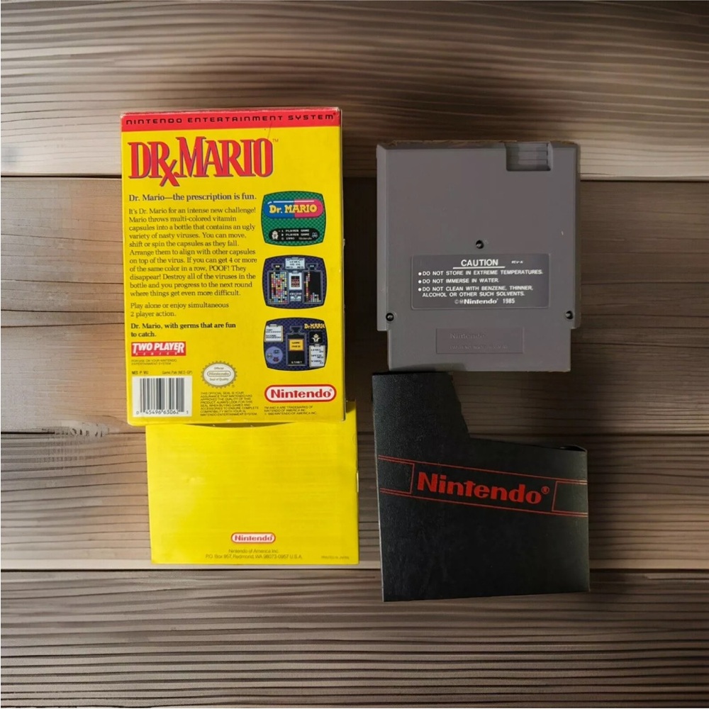 Dr. Mario NES 1990 Complete in Box CIB w/ Manual & Sleeve – UNTESTED Original - Picture 5 of 11